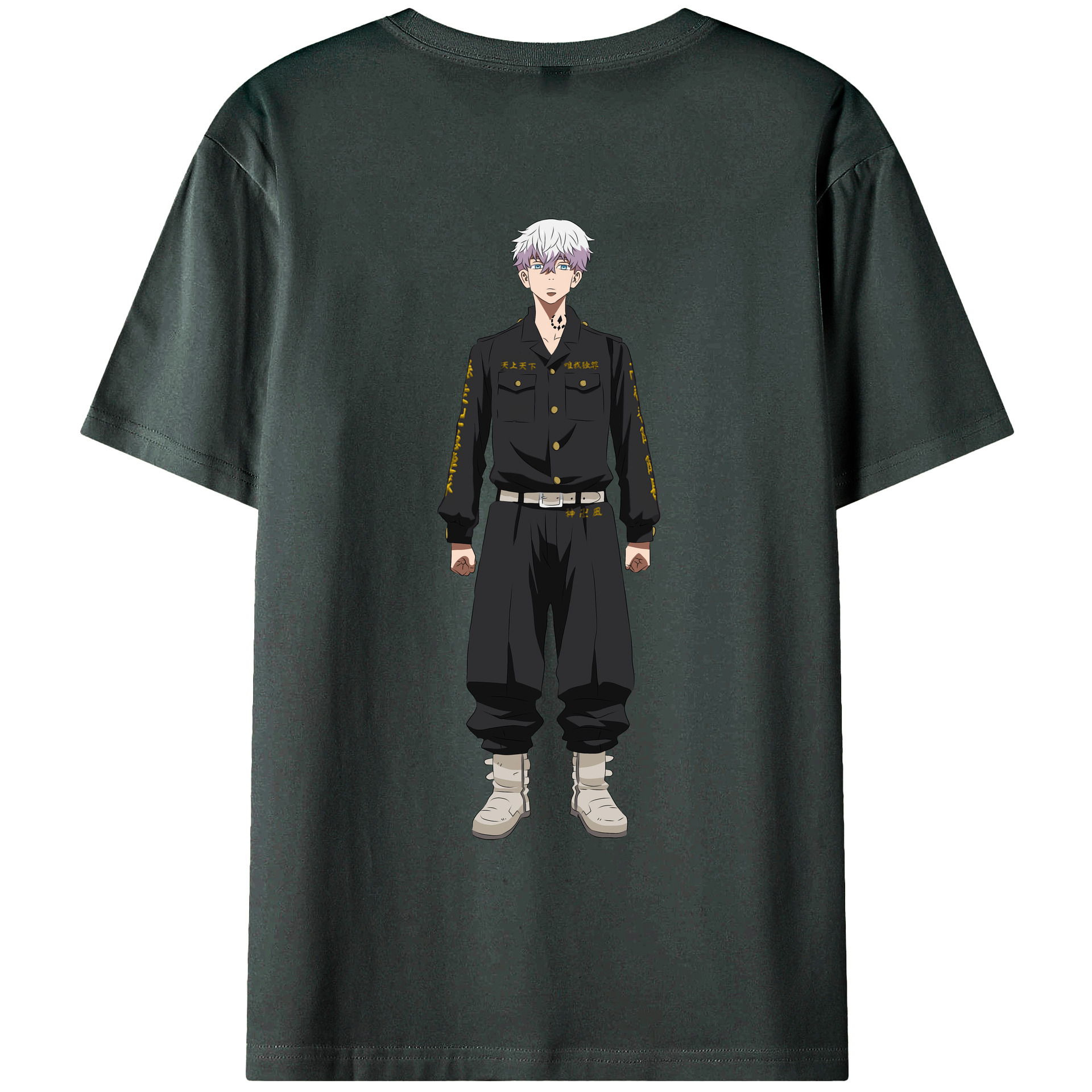 （画像用） 東京リベンジャーズ Tokyo Revengers 綿100％ メンズ半袖Tシャツ（バックプリント） 通気性